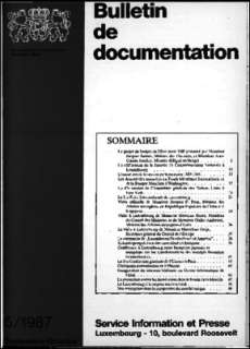 , Bulletin de documentation 5/1987