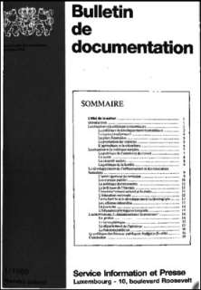 , Bulletin de documentation 1/1989