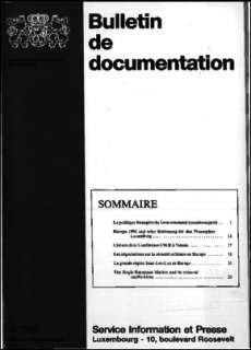 , Bulletin de documentation 3/1989