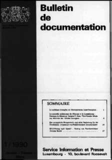 Bulletin de documentation 1/1990