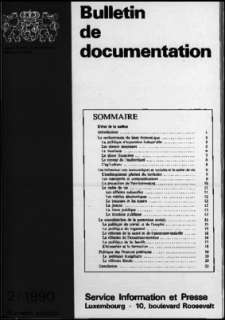 , Bulletin de documentation 2/1990