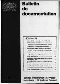 , Bulletin de documentation 3/1990