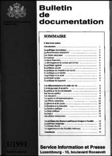 Bulletin de documentation 1/1991