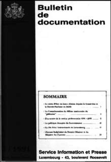 , Bulletin de documentation 5/1991