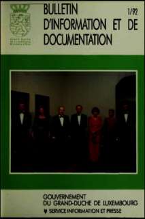 , Bulletin d'information et de documentation 1/1992