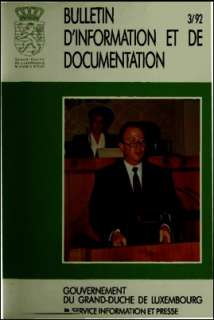 Bulletin d'information et de documentation 3/1992
