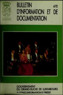 , Bulletin d'information et de documentation 4/1992