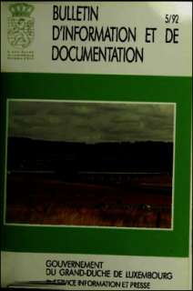 , Bulletin d'information et de documentation 5/1992