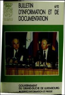 , Bulletin d'information et de documentation 6/1992